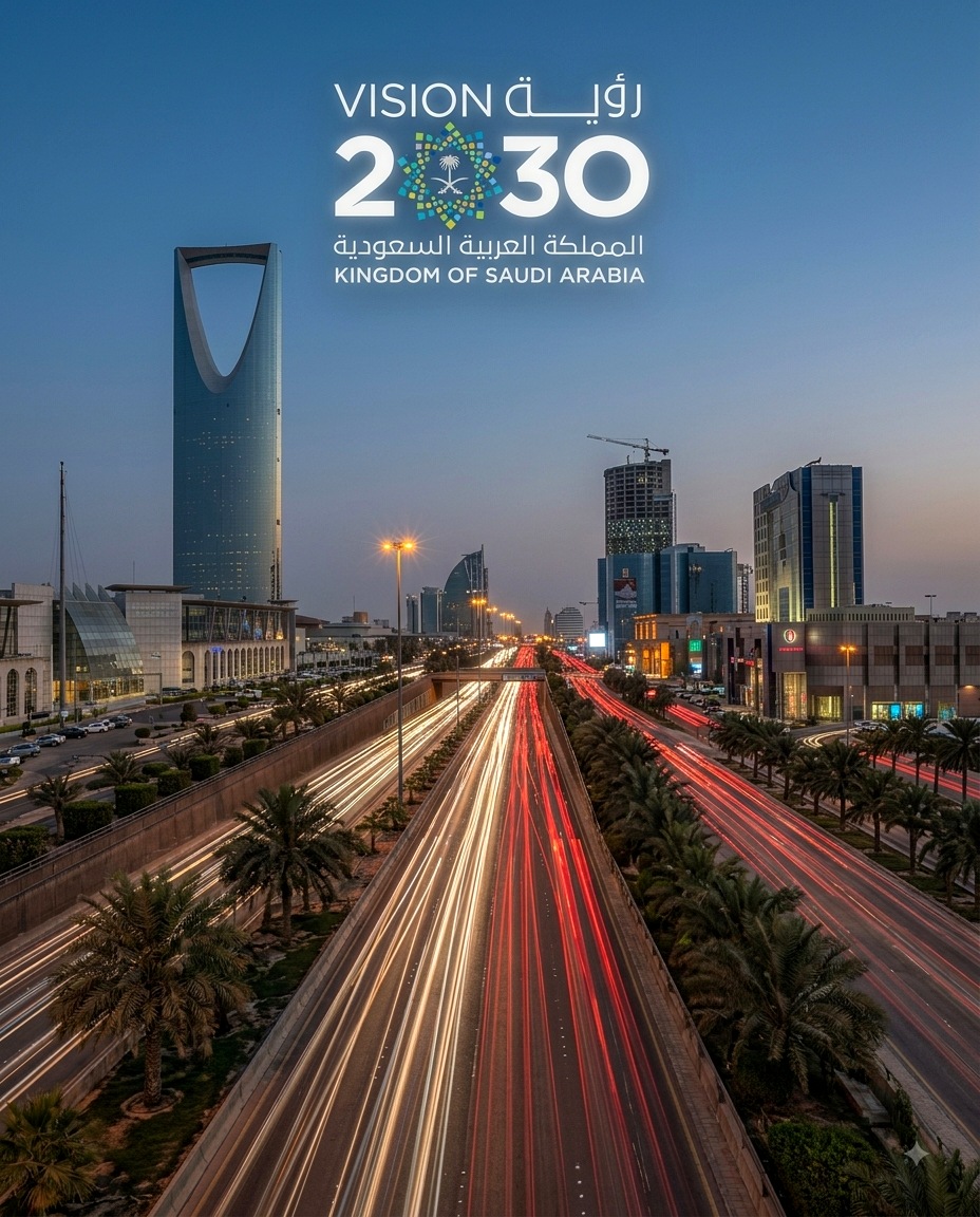 Riyadh skyline, Kingdom of Saudi Arabia Vision 2030